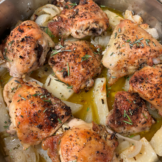 LEMONY SPATCHCOCKED CHICKEN with MEDITERRANEAN SEA SALT