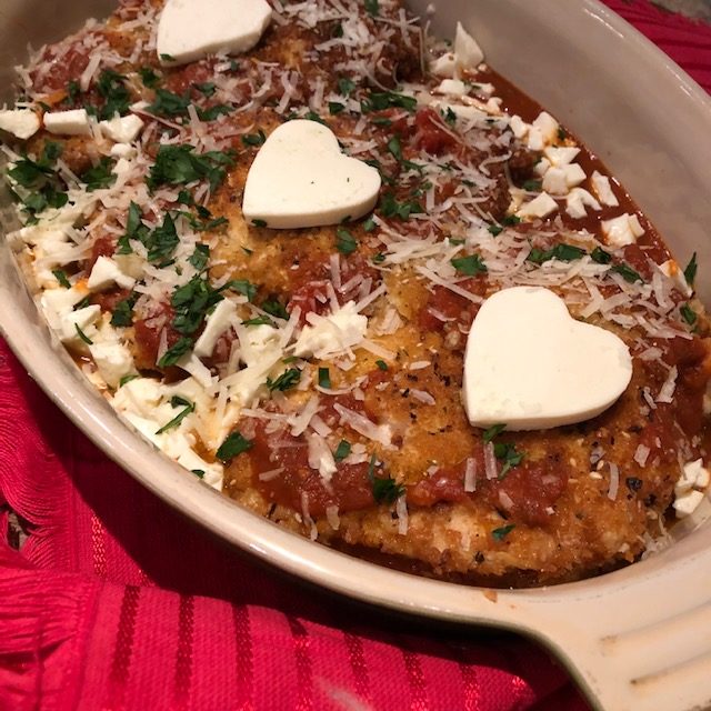 VALENTINE’S DAY CHICKEN PARMESAN